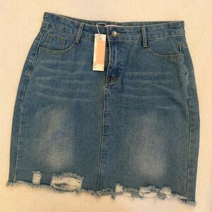 C+D+M  Blue Denim Mini Skirt